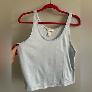 H&M Basic Baby Blue Flowy Tank Top